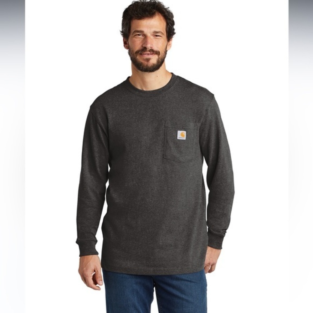 Carhart longsleeved logo pocket T-shirt - GRAY - size 4XL